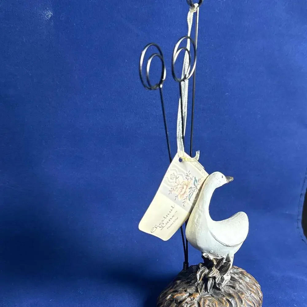 Chestnut Lane Duck Photo Memo Holder Clip Resin Farmhouse Decor 10”